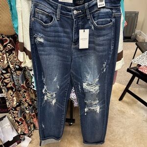 Judy Blue Women's Distressed Blue Jeans